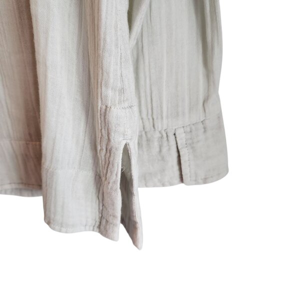 Soft Surroundings Shirt Large Pale Gray Charlotte Top Women's Embroidered NEW - Picture 13 of 13